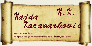 Najda Karamarković vizit kartica